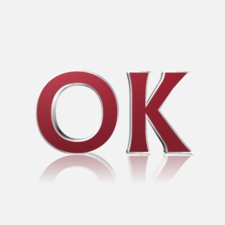 3d text for business and website design. With central word OKの写真素材