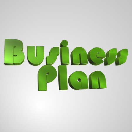 3d text for business and website design. With central word Business Planの写真素材