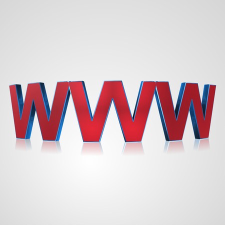 3d text for business and website design. With central word WWWの写真素材
