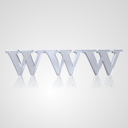 3d text for business and website design. With central word WWWの写真素材