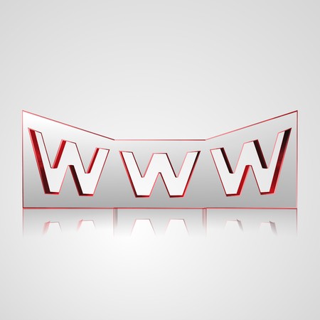 3d text for business and website design. With central word WWWの写真素材