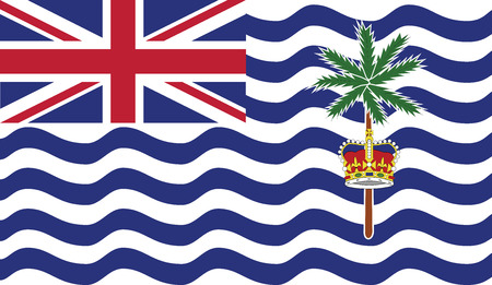 British Indian Ocean Territory flag vector illustration. created EPS 10のイラスト素材