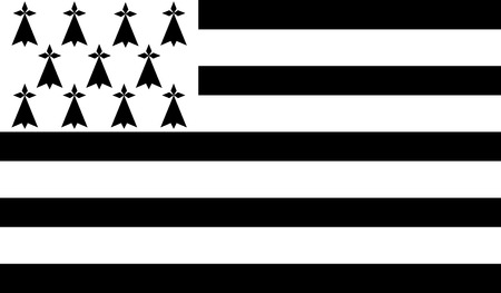 Brittany flag vector illustration. created EPS 10のイラスト素材