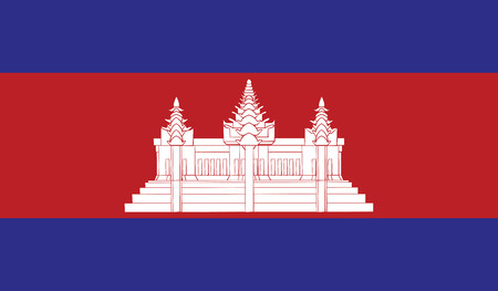 Cambodia flag vector illustration.のイラスト素材