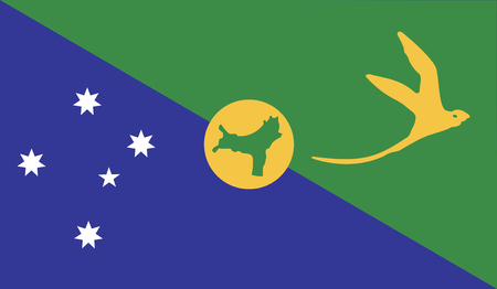 Christmas Island flag vector illustration. created EPS 10のイラスト素材