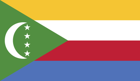 Comoros flag vector illustration.のイラスト素材