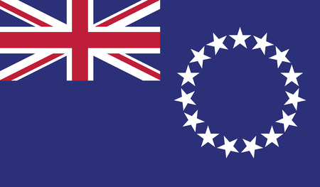 Cook Islands flag vector illustration.のイラスト素材