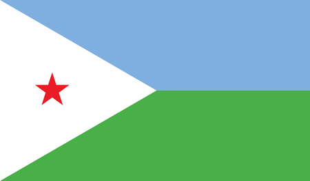 Djibouti  flag vector illustration.のイラスト素材