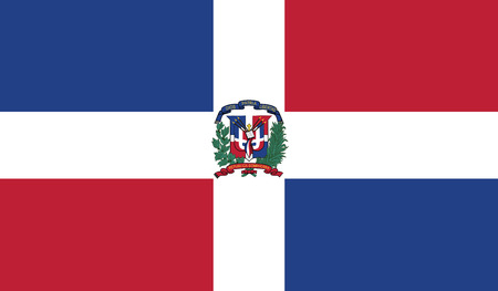 Dominican Republic flag vector illustration. のイラスト素材