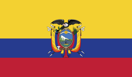 Ecuador.vector flag of the independent stateのイラスト素材