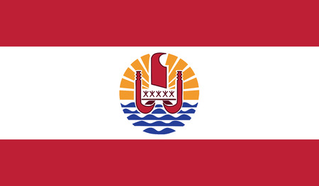 French Polynesia flag vector illustration. のイラスト素材