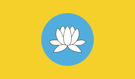 Kalmykia flag vector illustration. のイラスト素材