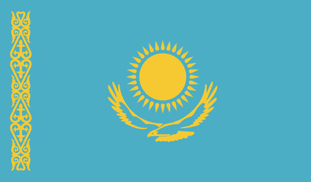 Kazakhstan.vector flag of the independent stateのイラスト素材