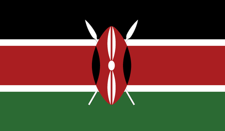 Kenya.vector flag of the independent stateのイラスト素材