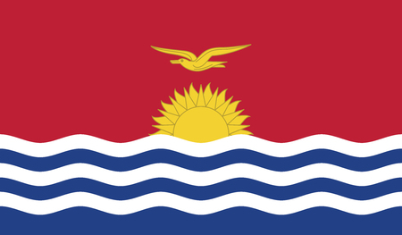 Kiribati flag vector illustration. のイラスト素材