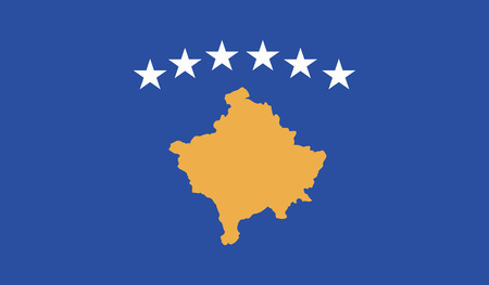 Kosovo  flag vector illustration. のイラスト素材