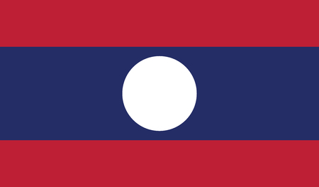 Laos flag vector illustration. のイラスト素材