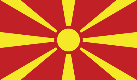Macedonia.vector flag of the independent stateのイラスト素材
