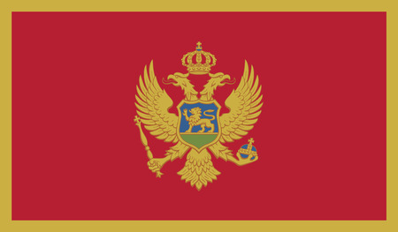 Montenegro.vector flag of the independent stateのイラスト素材