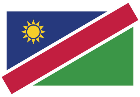 Namibia flag vector illustration. のイラスト素材