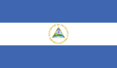 Nicaragua flag vector illustration. のイラスト素材