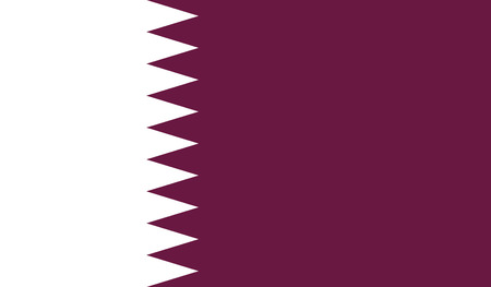 Qatar flag vector illustration. のイラスト素材