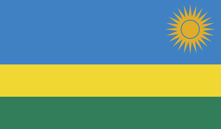 Rwanda flag vector illustration. のイラスト素材