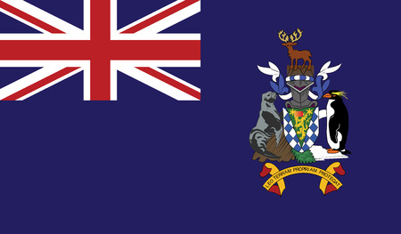 South Georgia the South Sandwich Islands flag vector illustration. のイラスト素材