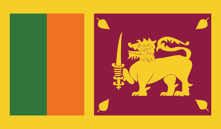 Sri Lanka.vector flag of the independent stateのイラスト素材