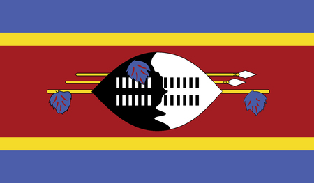 Swaziland.vector flag of the independent stateのイラスト素材