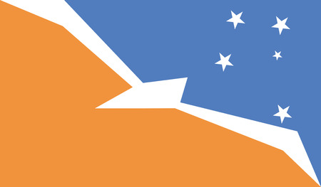 Tierra del Fuego Province Argentina flag vector illustration. のイラスト素材