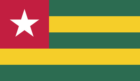 Togo flag vector illustration. のイラスト素材