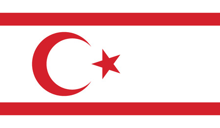 Turkish Republic of Northern Cyprus flag vector illustration. created EPS 10のイラスト素材