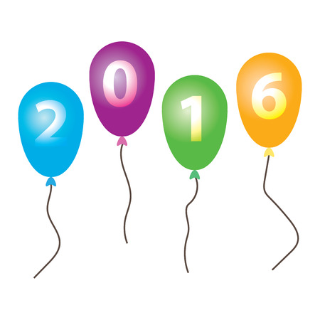 Illustration dedicated in 2016. You can apply for websites, brochures, cards, banners, calendarsのイラスト素材