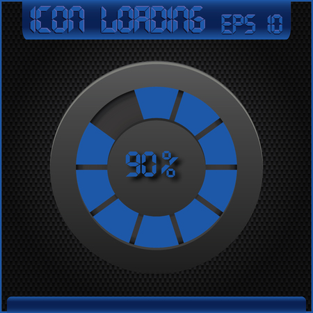 Progress bar and loading icons 90 percentのイラスト素材