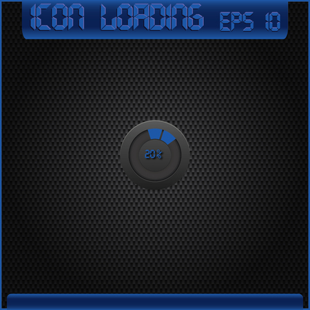 Progress bar and loading icons 20 percentのイラスト素材