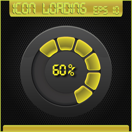 Progress bar and loading icons 60 percentのイラスト素材