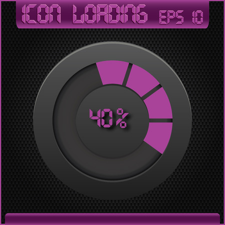 Progress bar and loading icons 40 percentのイラスト素材