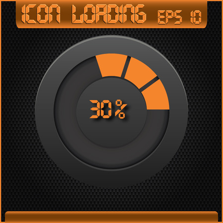Progress bar and loading icons 30 percentのイラスト素材