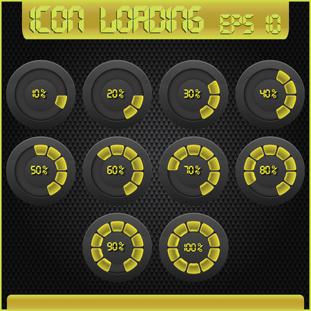 Loading icon Progress loading icons. Vector illustrationLoading icon Progress loading icons. Vector illustrationのイラスト素材