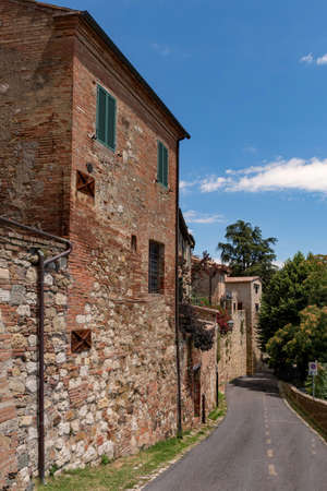 Old town of Montepulciano, Tuscany Region in Italyの写真素材