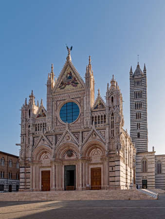 The Cathedral of Siena at the Tuscany Region in Italyの写真素材