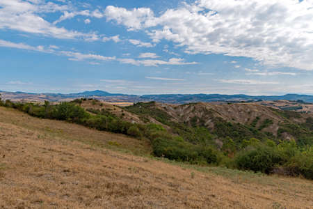 Landscape of the Tuscany near Sorano in Italyの写真素材