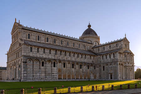 The Cathedral Santa Maria Assunta at Pisa, Tuscany Region in Italyの写真素材