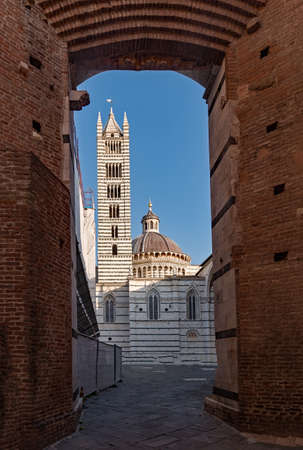 The Cathedral of Siena at the Tuscany Region in Italyの写真素材