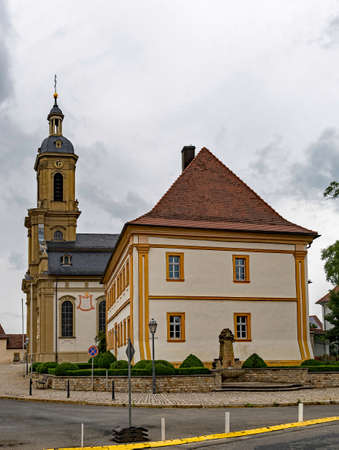 St. Mauritius Church at Wiesentheid, Lower Franconia, Bavaria, Germanyの写真素材