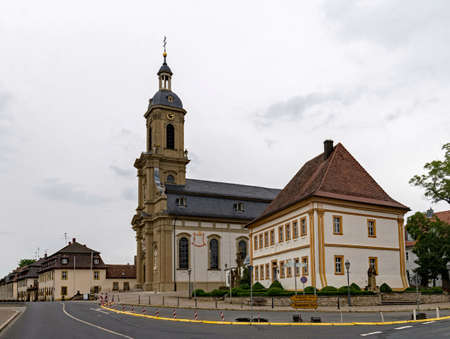 St. Mauritius Church at Wiesentheid, Lower Franconia, Bavaria, Germanyの写真素材