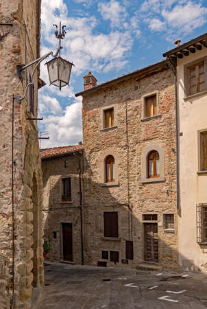 The old town of Anghiari at the Tuscany Region in Italyの写真素材