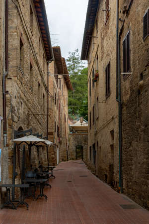 The old town of Gimignano at the Tuscany Region in Italyの写真素材