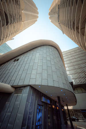 Chicago, IL - March 10th, 2020: The House of Blues concert hall between the Marina Towers in a saddle shaped structure hosts a variety of entertainment events including its infamous gospel brunch.のeditorial素材